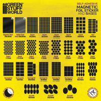 Green Stuff World - Rectangular Magnetic Sheet SELF-ADHESIVE - 60x100mm