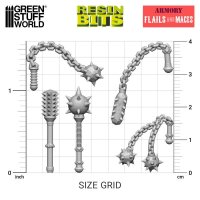 Green Stuff World - 3D printed set - Flails and Maces