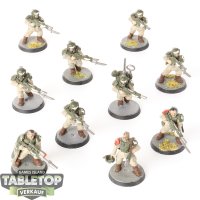 Astra Militarum - 10x Cadian Shock Troops - teilweise bemalt