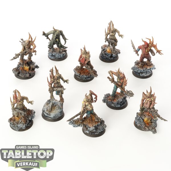 Death Guard - 10 x Poxwalkers - bemalt