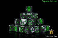 Baron of Dice - Day of the Dead, Green Coffin 16mm Square...