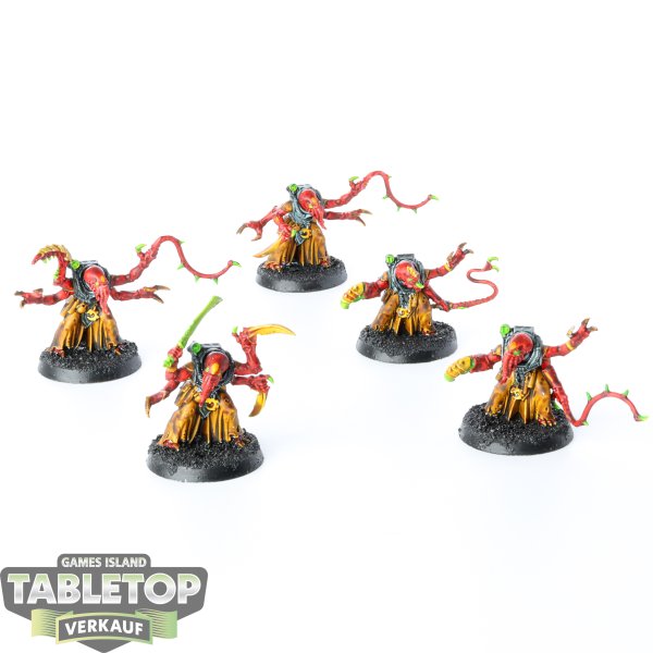 Genestealer Cults - 5 Hybrid Metamorphs - bemalt