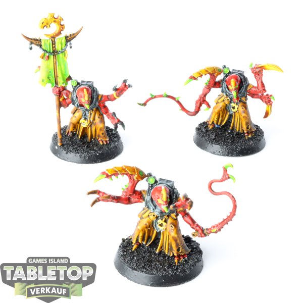 Genestealer Cults - 3 Hybrid Metamorphs - bemalt