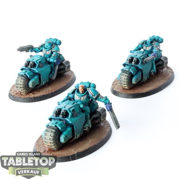 Space Marines - 3 - Outriders - bemalt