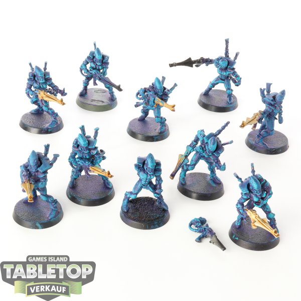 Craftworlds - 10 x Guardian Defenders klassisch - teilweise bemalt