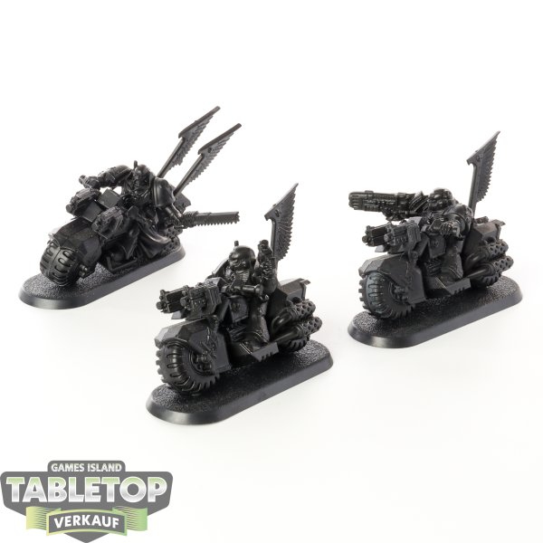 Dark Angels - 3x Ravenwing Black Knights - unbemalt