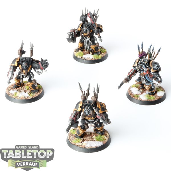 Chaos Space Marines - 4 x Chaos Terminator Squad - bemalt