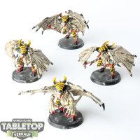 Tyraniden - 4 x Winged Tyranid Warriors klassisch - bemalt