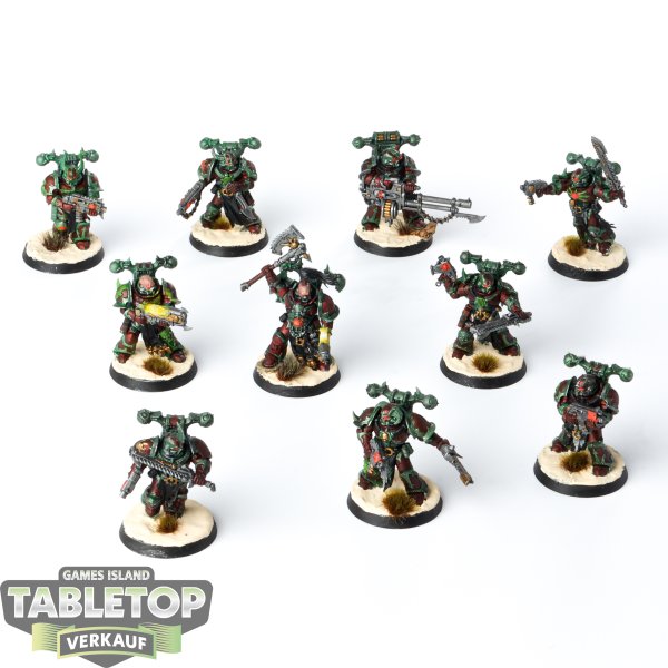 Chaos Space Marines - 10 Chaos Space Marines - bemalt