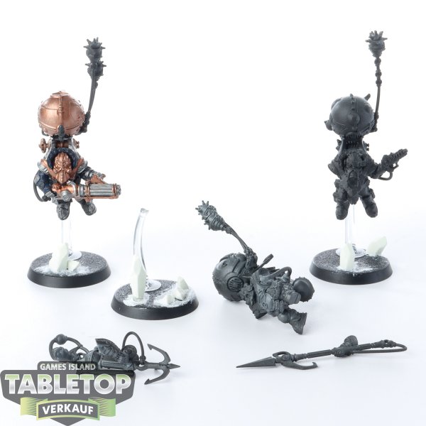 Kharadron Overlords - 3 Skywardens - teilweise bemalt