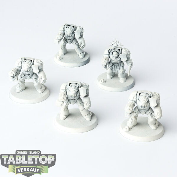 Dark Angels - 5 Deathwing Terminatoren - grundiert