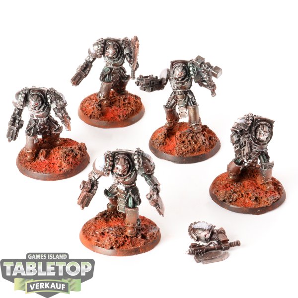 Horus Heresy - 5x Iron Hands Legion Gorgon Terminators - bemalt