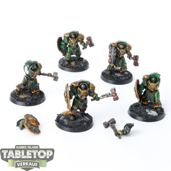 Horus Heresy - 5 x Salamanders Legion Firedrakes - bemalt