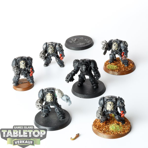 Dark Angels - 6 x Deathwing Terminators klassisch - teilweise bemalt