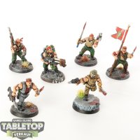 Astra Militarum - 6x Catachan Jungle Fighters - bemalt