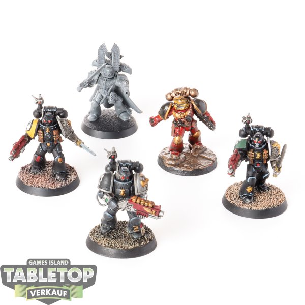 Space Marines - 5x Veterans - teilweise bemalt