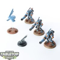 Tau Empire - 3 x XV25 Stealth Battlesuits - bemalt