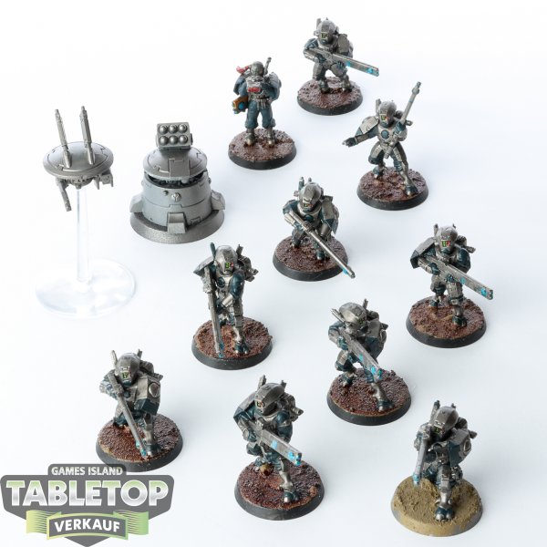 Tau Empire - 10 x Fire Warriors Strike Team - bemalt