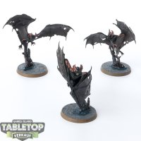 Soulblight Gravelords - 3x Fell Bats - bemalt