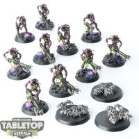 Necrons - 10x Necron Warriors & 3x Scarabs - bemalt