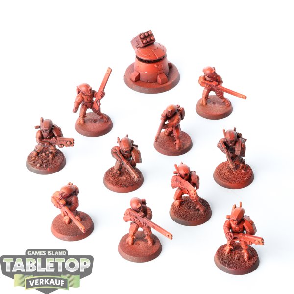 Tau Empire - 10 Fire Warriors Breacher/Strike Team - grundiert