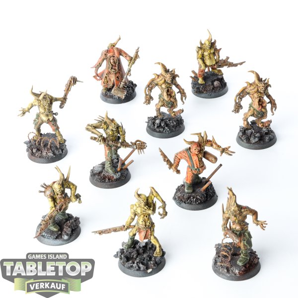 Death Guard - 10 Poxwalkers - bemalt