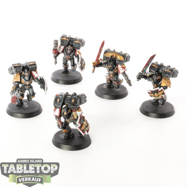 Black Templars - 5x Vanguard Veteran Squad - bemalt