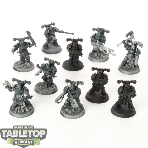 Chaos Space Marines - 10x Chaos Space Marines - grundiert