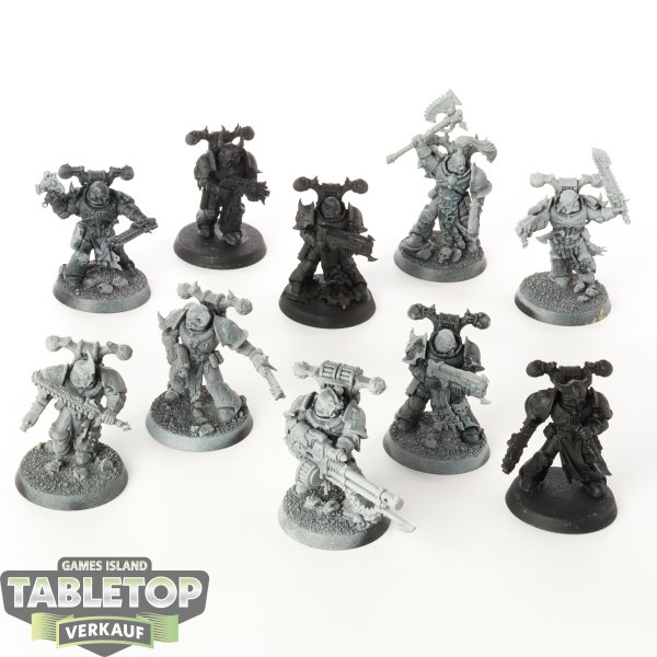 Chaos Space Marines - 10x Chaos Space Marines - grundiert