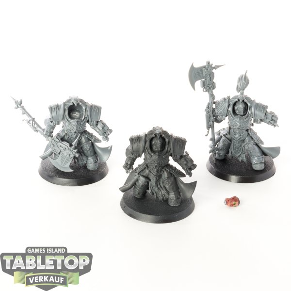 Adeptus Custodes - 3 x Allarus Custodians - teilweise bemalt