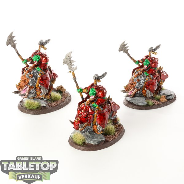 Orruk Warclans - 3 x Gore-gruntas - bemalt