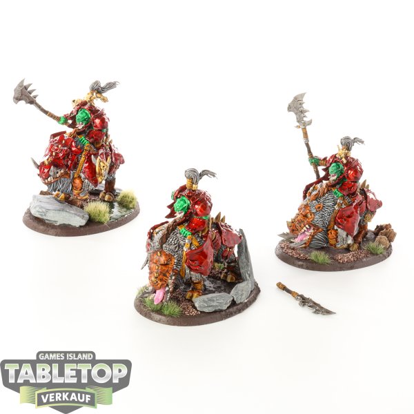 Orruk Warclans - 3 x Gore-gruntas - bemalt