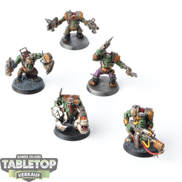 Orks - 5x Ork Nobz - bemalt