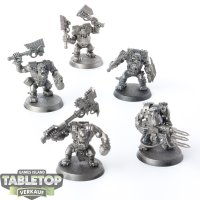 Orks - 5x Ork Nobz - grundiert