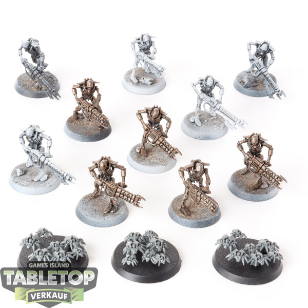 Necrons - 10x Necron Warriors - teilweise bemalt