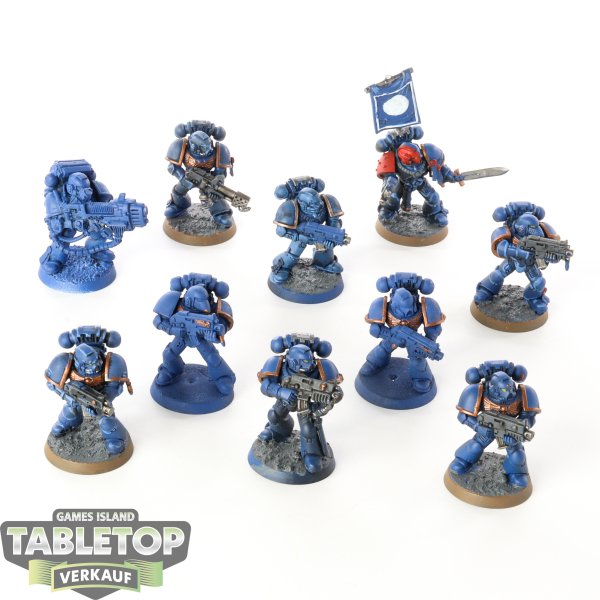 Space Marines - 10 x Tactical Squad klassisch - teilweise bemalt