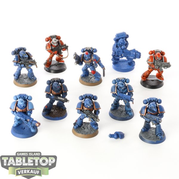 Space Marines - 10 x Tactical Squad klassisch - teilweise bemalt