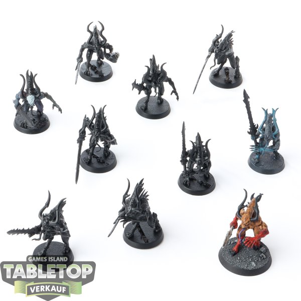 Blades of Khorne - 10 x Daemons Of Khorne Bloodletters - teilweise bemalt