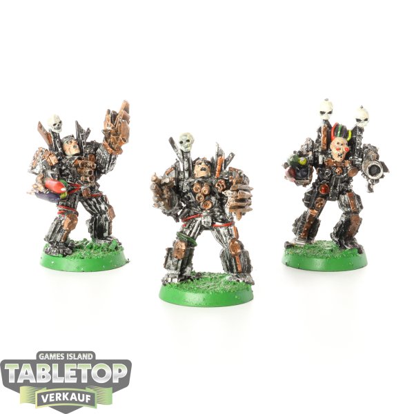 Chaos Space Marines - 3x Chaos Obliterators Kyborgs klassisch - bemalt