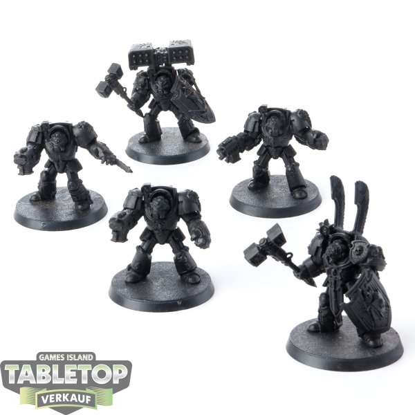 Dark Angels - 5 x Deathwing Terminator Squad klassisch - teilweise bemalt