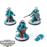 Space Marines - 3 x Bladeguard Veterans - teilweise bemalt