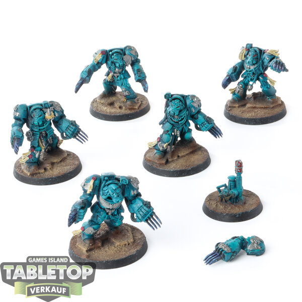 Space Marines - 5 x Terminator Assault Squad - bemalt