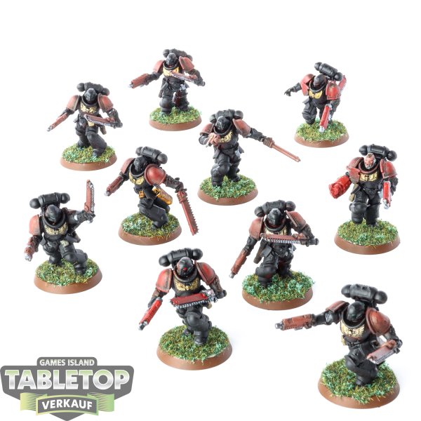 Space Marines - 10x Assault Intercessors - teilweise bemalt