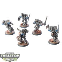 White Scars - 5x Vanguard Veteran Squad - bemalt