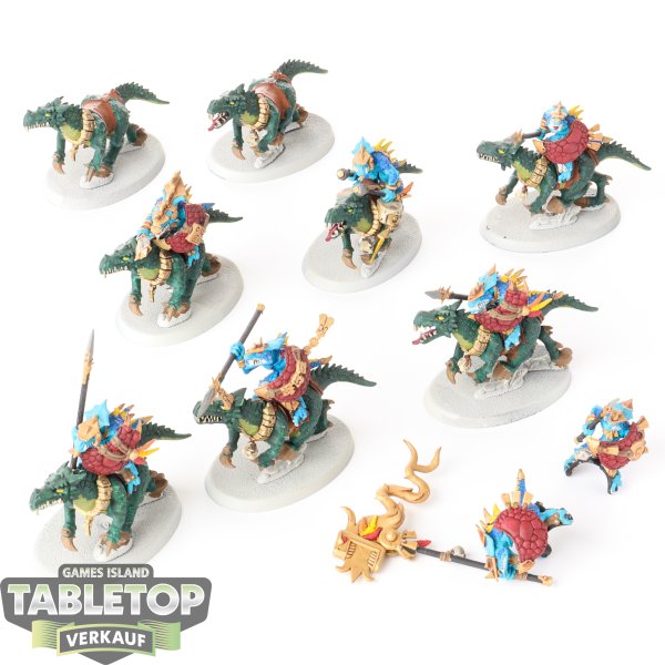 Seraphon - 8x Saurus Knights klassisch - bemalt