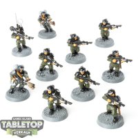 Astra Militarum - 10 Cadian Shock Troops klassisch - bemalt