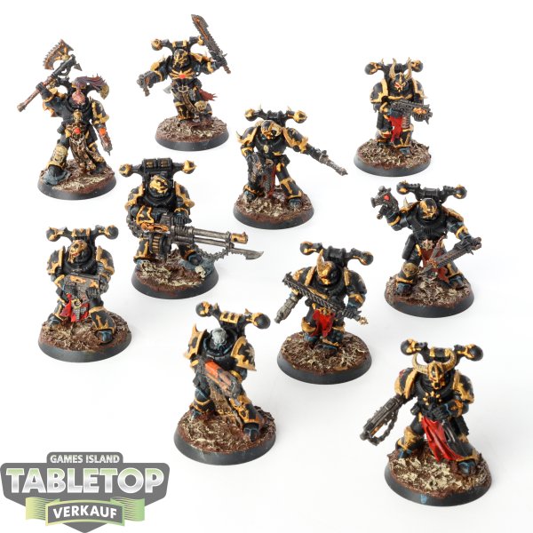 Chaos Space Marines - 10 Chaos Space Marines - bemalt