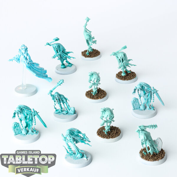 Nighthaunt - 10 Chainrasp Hordes - teilweise bemalt