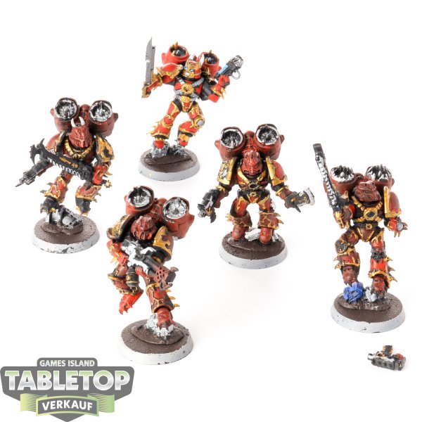 Chaos Space Marines - 5 x Raptors - teilweise bemalt