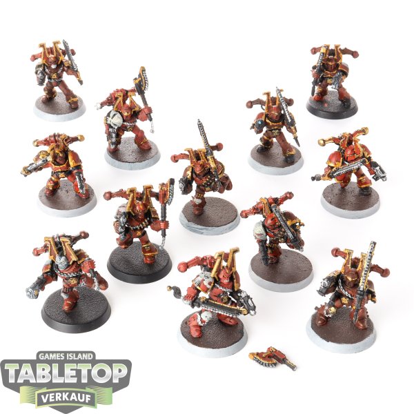 Chaos Space Marines - 12 x Khorne Berzerkers klassisch - bemalt